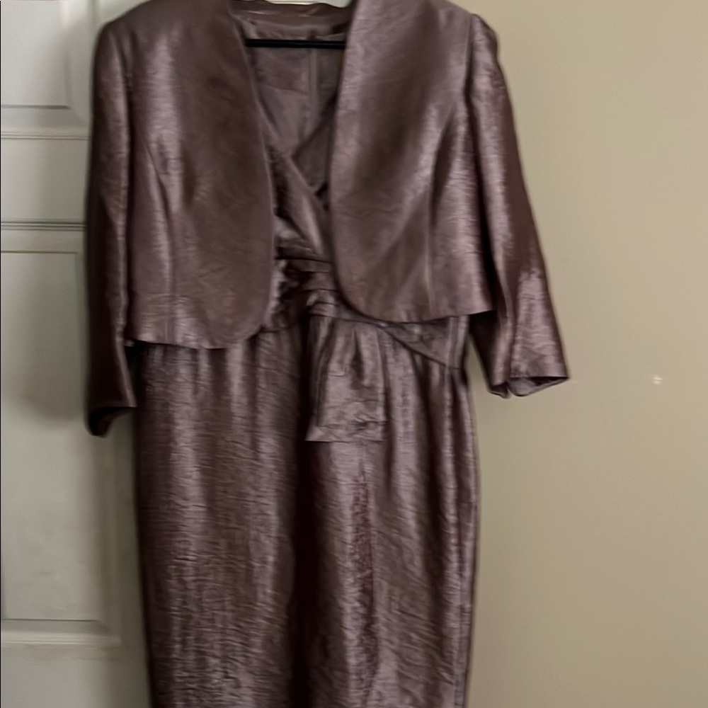 Elegant Brown Dress with Jacket